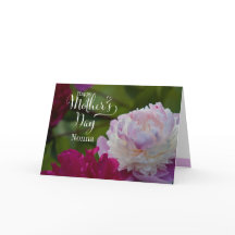 Mors dag Peony Garden Greeting Card