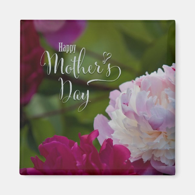 Mors dag Peony Garden Magnet (Framsidan)
