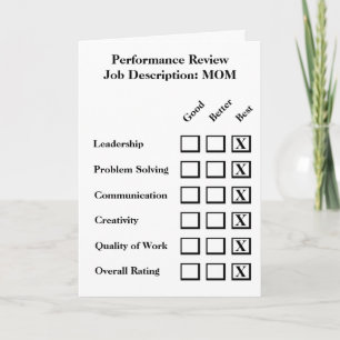 Mors dag Performance Review Kort