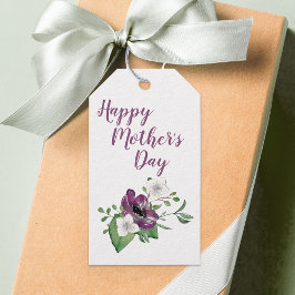 Mors dag - Personlig med Blommigt Spray Presentetikett