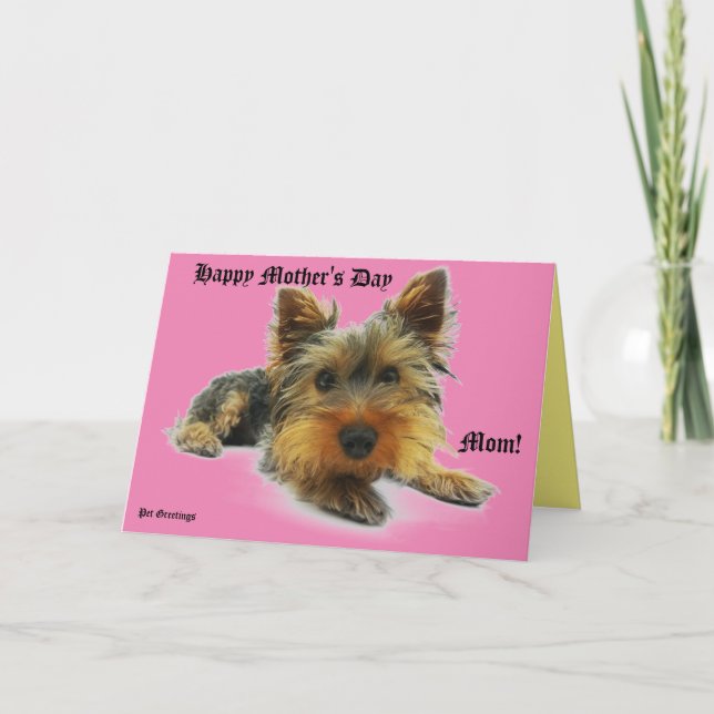 Mors dag Pet Hälsning Kort (Framsida)