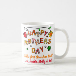 Mors dag Photo Best Grandma All Kärlek Cute Kaffemugg