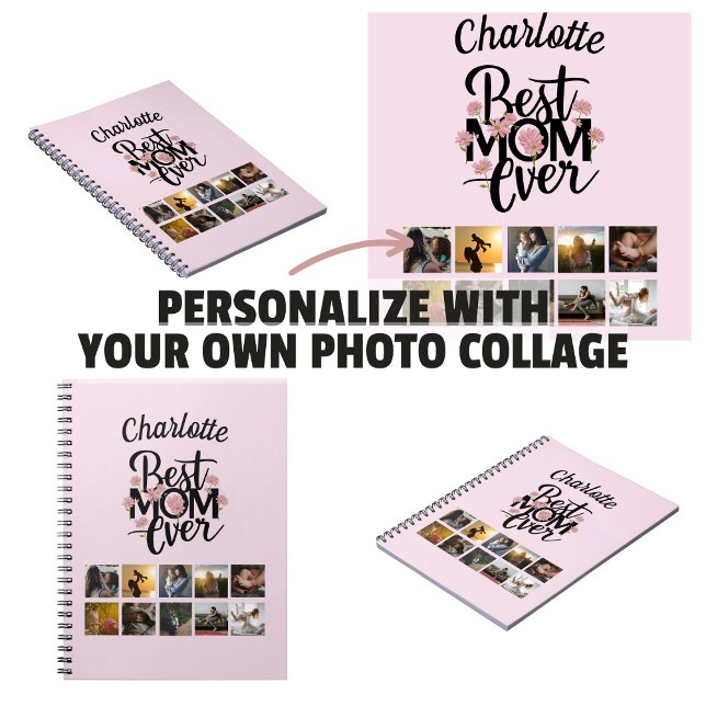 Mors dag Photo Collage Best Mamma All Keepsaké Anteckningsbok (Mothers Day Photo Collage Best Mom Ever Keepsake Notebook)