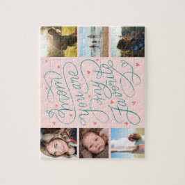 Mors dag Photo Collage Favorite Mamma Lettering Pussel
