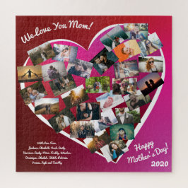 Mors dag Photo Collage Gift Anpassningsbar Puzzle Pussel