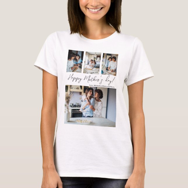Mors dag Photo Collage T Shirt (Framsida)