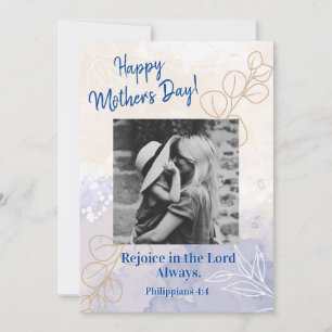 Mors dag Photo Rejoice Bible Modern Flat Card Julkort