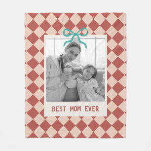 Mors dag-present Bästa mamma anpassad foto-diamant Fleecefilt