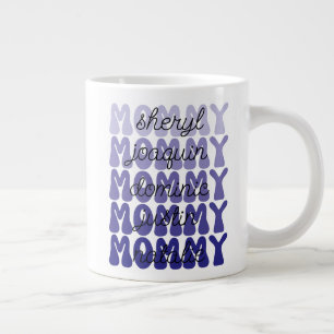 Mors dag-present Mamma Retro Barn Namn Jättekaffe Jumbo Mugg