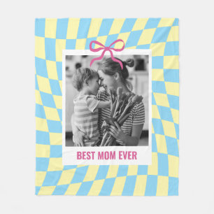 Mors dag-present till bästa mamma Anpassad foto-ru Fleecefilt