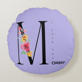 Mors dag,Present till mamma, Jag älskar dig Mamma Rund Kudde