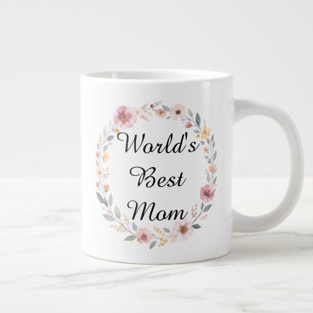 Mors dag-present: "Världens bästa mamma" Jumbo Mugg (Höger)