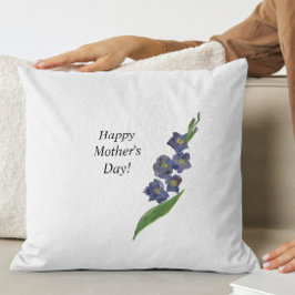 Mors dag presentblommans vattenfärg i lila av blom kudde