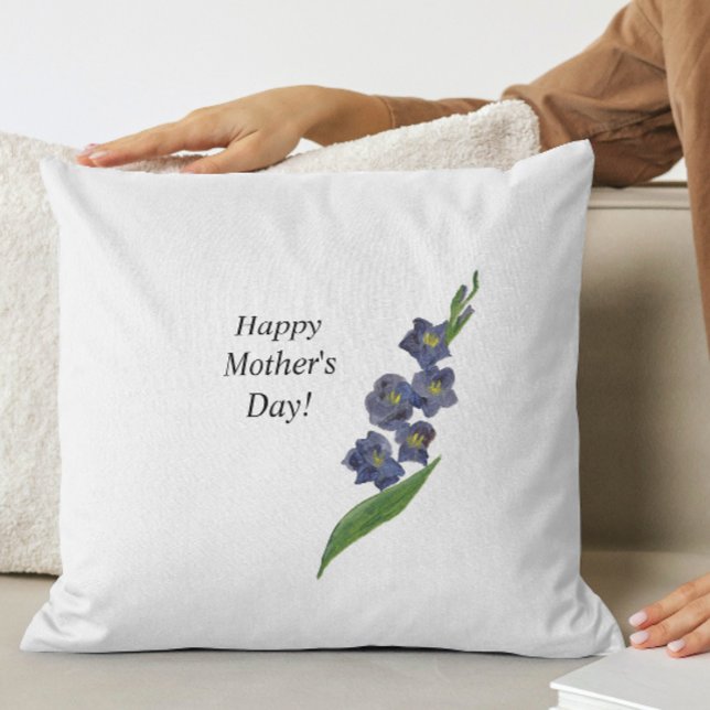 Mors dag presentblommans vattenfärg i lila av blom kudde (Skapare uppladdad)