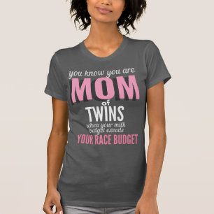 mors dag presentidé, gåvor, mamma av twillingar t shirt