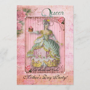 Mors dag Queen party Inbjudningar