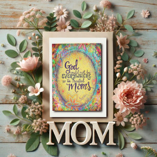 Mors dag Quote Pastel Söt Blommigt Inspirief Kort