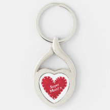Mors dag Red Felt Heart