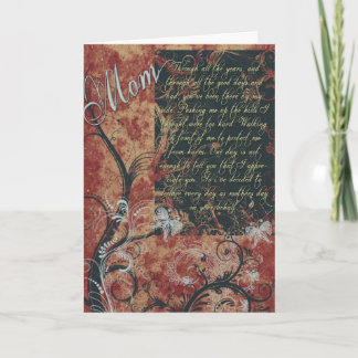 Mors dag Red Flowery Sweet Kort