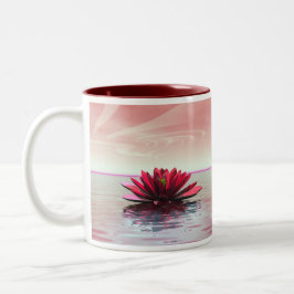 Mors dag Red Vatten Lily Två-Tonad Mugg