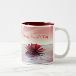Mors dag Red Vatten Lily Två-Tonad Mugg