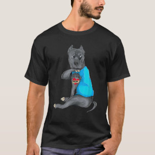 Mors dag Rolig hund Pitbull i Kärlek Mamma Tattoo T Shirt