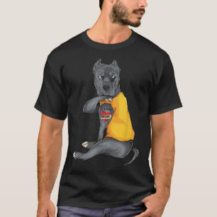 Mors dag Rolig hund Pitbull i Kärlek Mamma Tattoo T Shirt