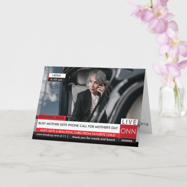 Mors dag Roligt TV-nyhetsinslag Spektakulärt  Kort (Orkide)