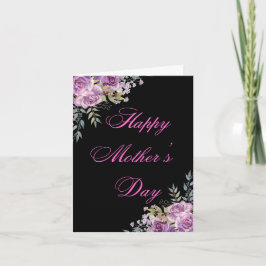mors dag rosa blommigt - minsta svarta kort