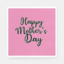 Mors dag Rosa Napkin