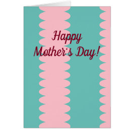 Mors dag, rosa och teal av bubblegum, söt kort