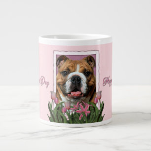 Mors dag - Rosa Tulips - Bulldog Jumbo Mugg