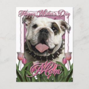 Mors dag - Rosa Tulips - Bulldog Vykort