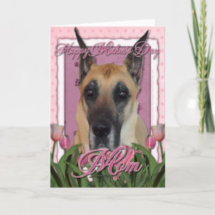 Mors dag - Rosa Tulips - Great dane Kort