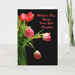 Mors dag Rosa Tulips Kort
