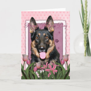Mors dag - Rosa Tulips - Tyska shepherd - Kuno Kort