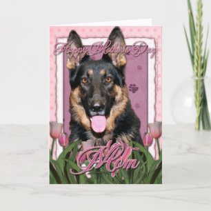 Mors dag - Rosa Tulips - Tyska shepherd - Kuno Kort