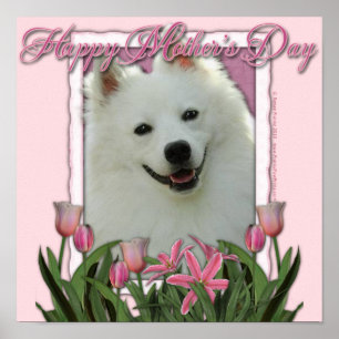 Mors dag - Rosa Tulips - tyska shepherd Poster