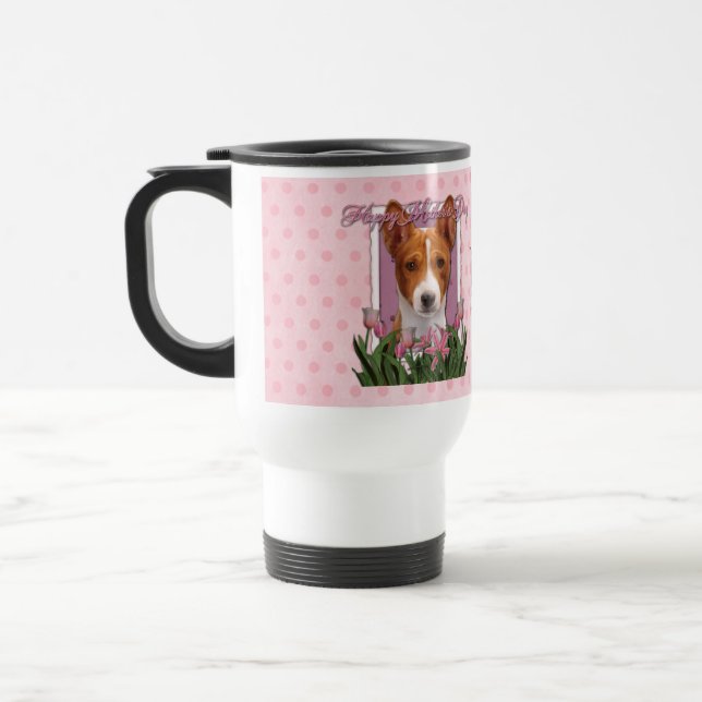 Mors dag - rosa tulpan - Basenji Resemugg (Vänster)