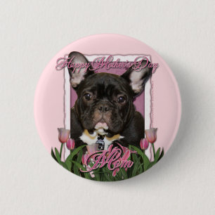 Mors dag - rosa tulpan - Frenchie - kricka Knapp