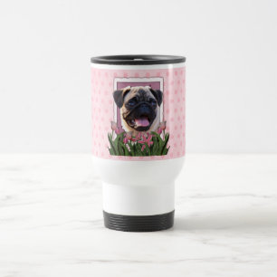 Mors dag - rosa tulpan - mops resemugg