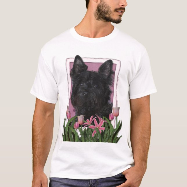 Mors dag - rosa tulpan - röseTerrier - Rosco Tee (Framsida)