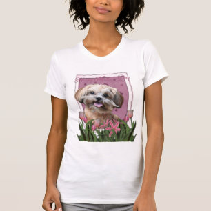 Mors dag - rosa tulpan - ShihPoo - Maggie Tee Shirt