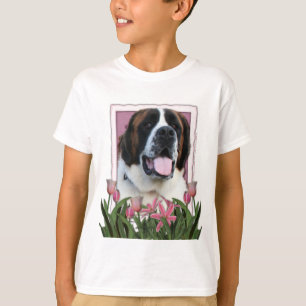 Mors dag - rosa tulpan - St Bernard - Mae Tröja