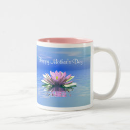 Mors dag Rosa Vatten Lily Lily Två-Tonad Mugg