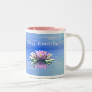 Mors dag Rosa Vatten Lily Två-Tonad Mugg