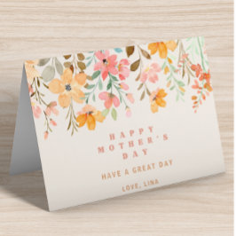 Mors dag Rosa Vattenfärgsblommor