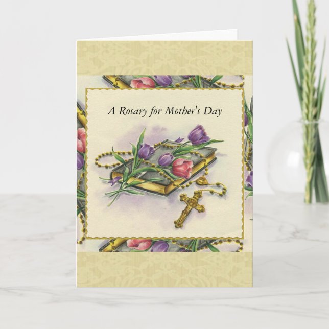 Mors dag Rosenkrans Andlig Bouquet Kort (Framsida)