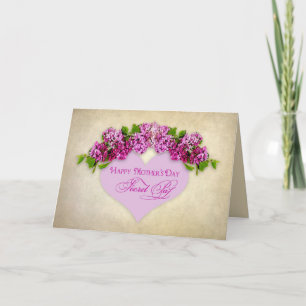 MORS DAG - SECRET PAL - Elegant W/Lilacs/Heart Kort