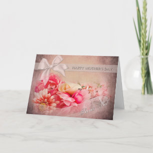 Mors dag - Secret Pal - Rosa Flowers Kort
